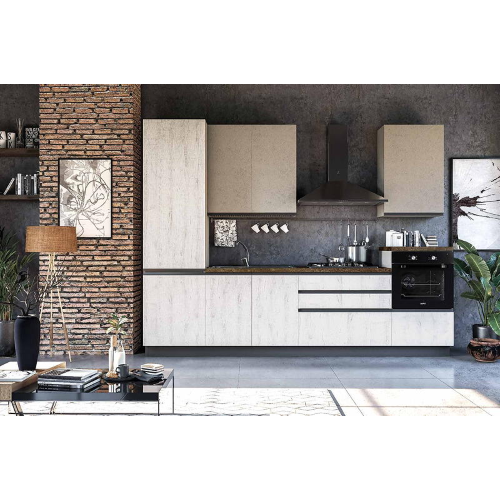 Franco Arredamenti - Cucina Emily composizione cm.300 x h. 240 con top  laminato ed elettrodomestici. - EST CUCINEFR0034